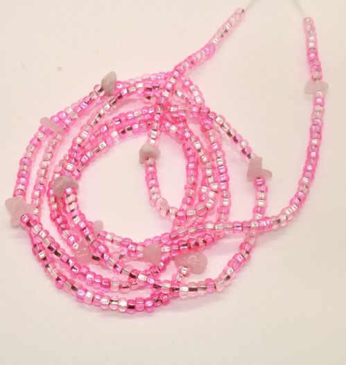 Pink, White, Light Pink, Hot Pink, & Clear Color Small Beads