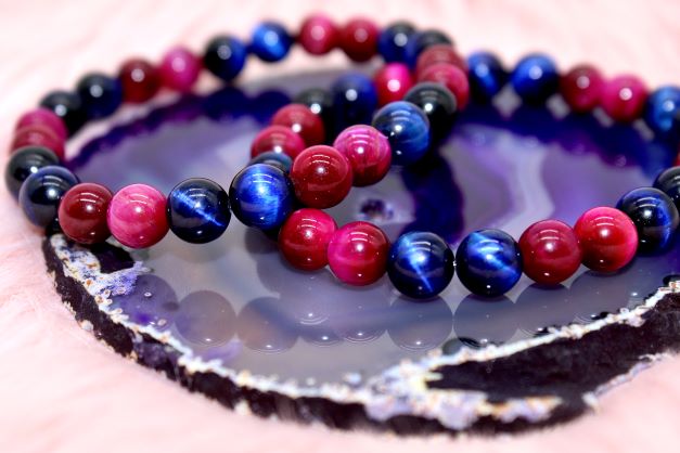 Blue & Pink Tiger's Eye