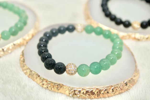 Onyx & Green Aventurine Set