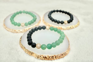 Onyx & Green Aventurine Set