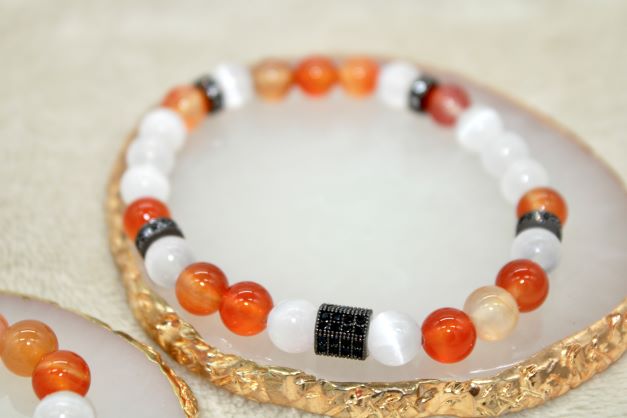 Selenite & Orange Carnelian