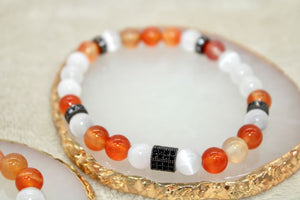 Selenite & Orange Carnelian