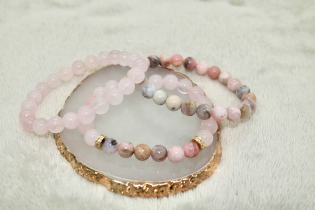 Pink Opal & Rose Quartz Set